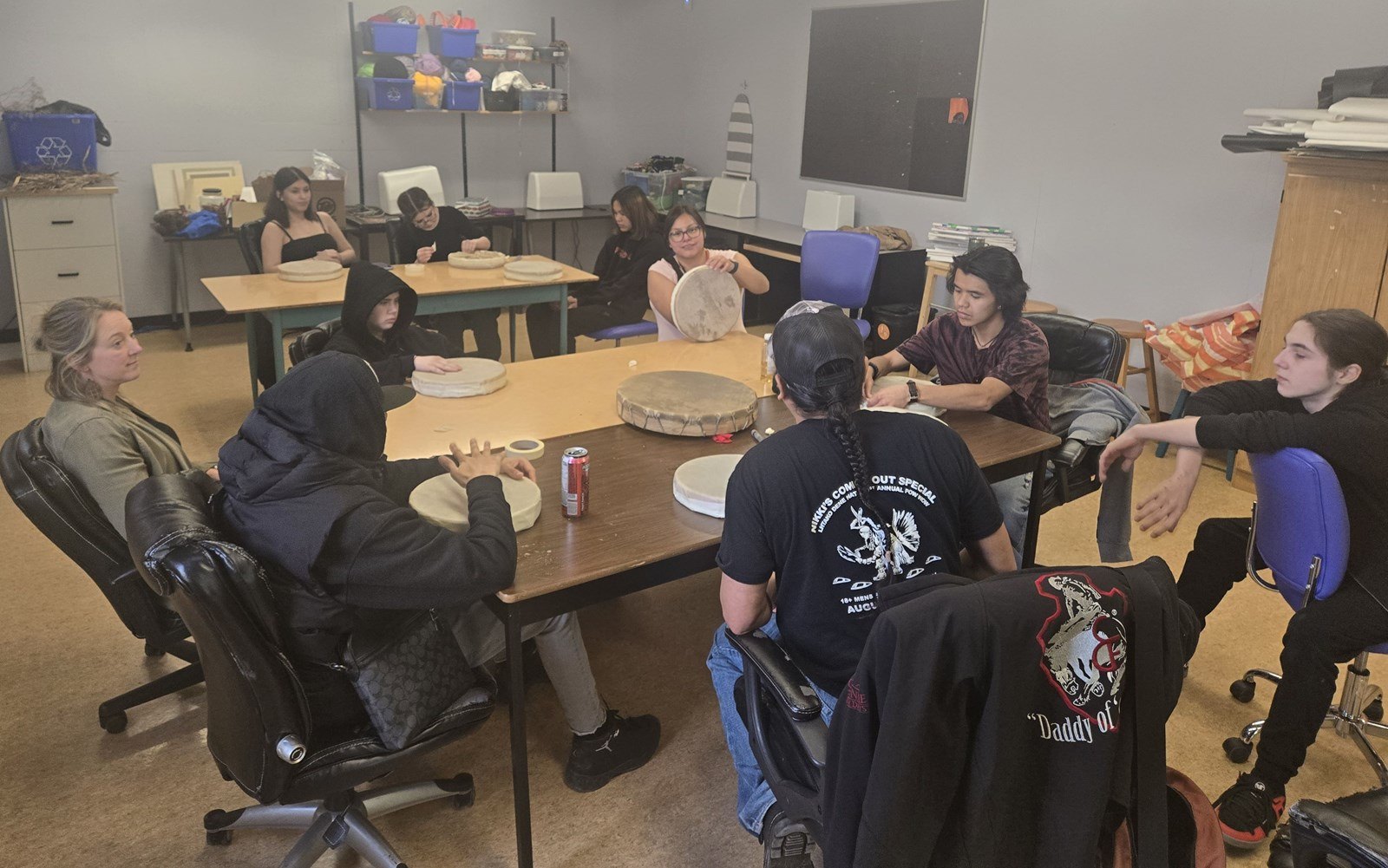 Skyline Youth Enjoyed Making Drums